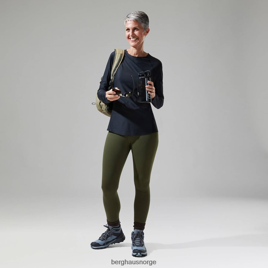 24/7 langermet crew baselag Berghaus kvinner svart F262D6501 klær