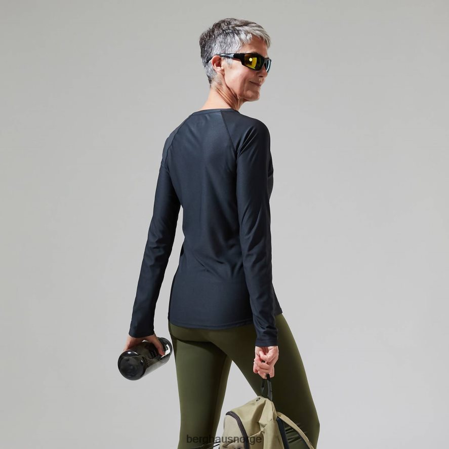 24/7 langermet crew baselag Berghaus kvinner svart F262D6501 klær