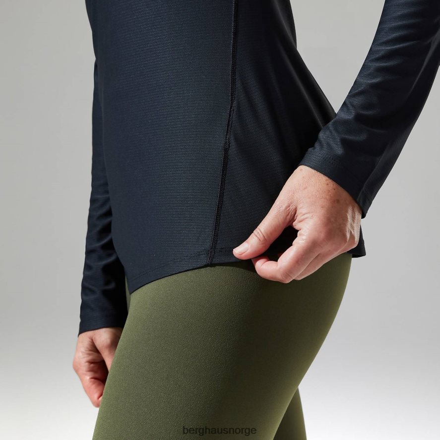 24/7 langermet crew baselag Berghaus kvinner svart F262D6501 klær