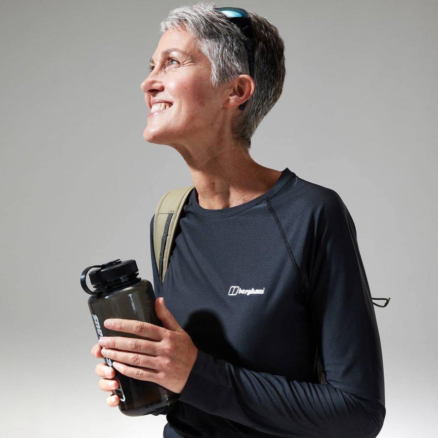 24/7 langermet crew baselag Berghaus kvinner svart F262D6501 klær