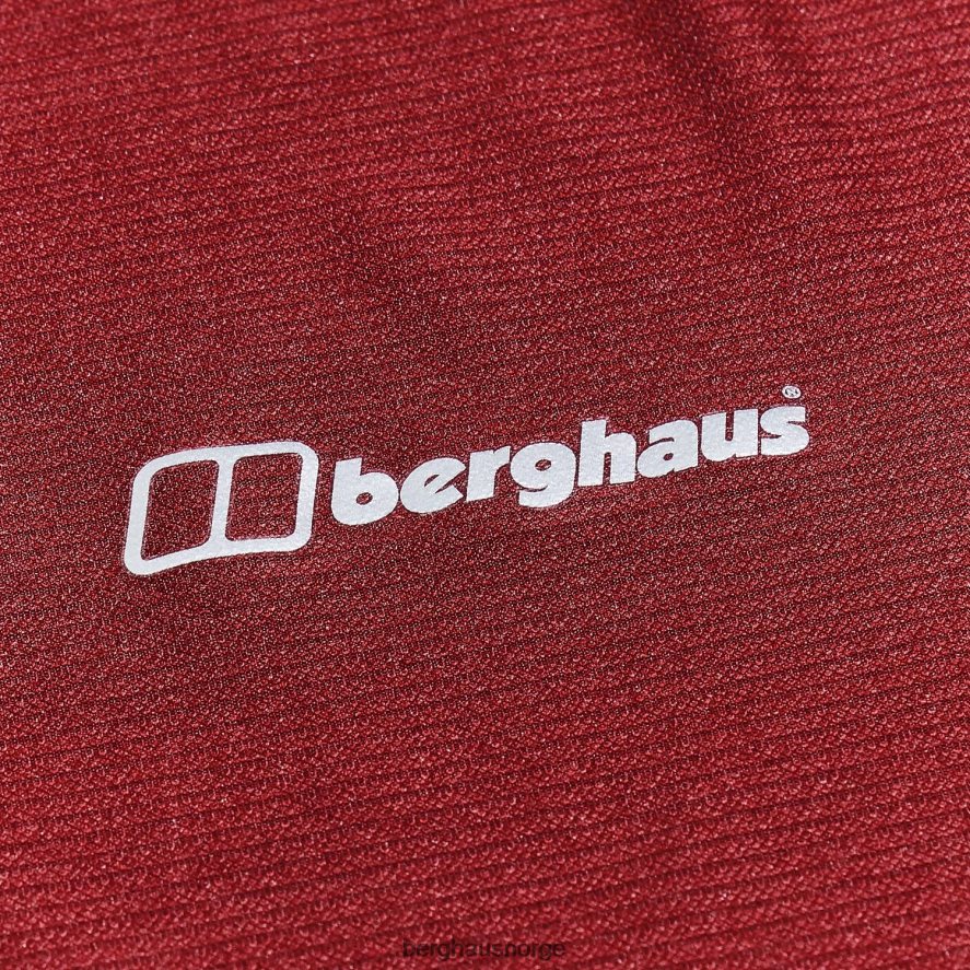 24/7 tech langermet crew-t-skjorte Berghaus kvinner mørkerød F262D6502 klær