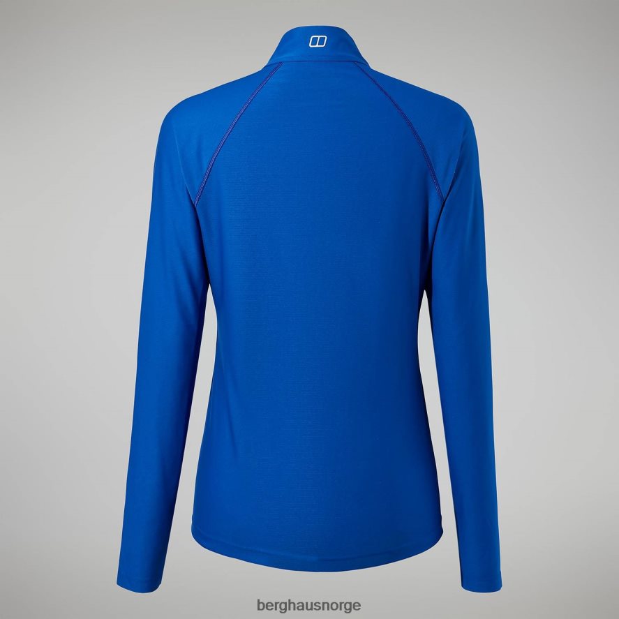 24/7 tech langermet t-skjorte med halv glidelås Berghaus kvinner blå F262D6505 klær