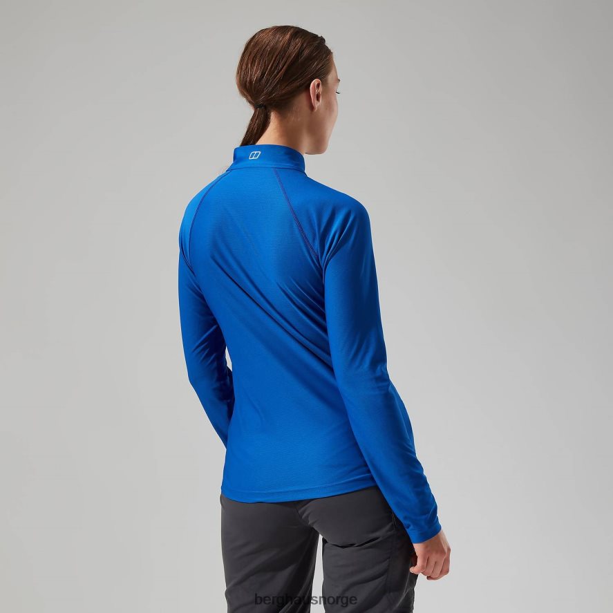24/7 tech langermet t-skjorte med halv glidelås Berghaus kvinner blå F262D6505 klær