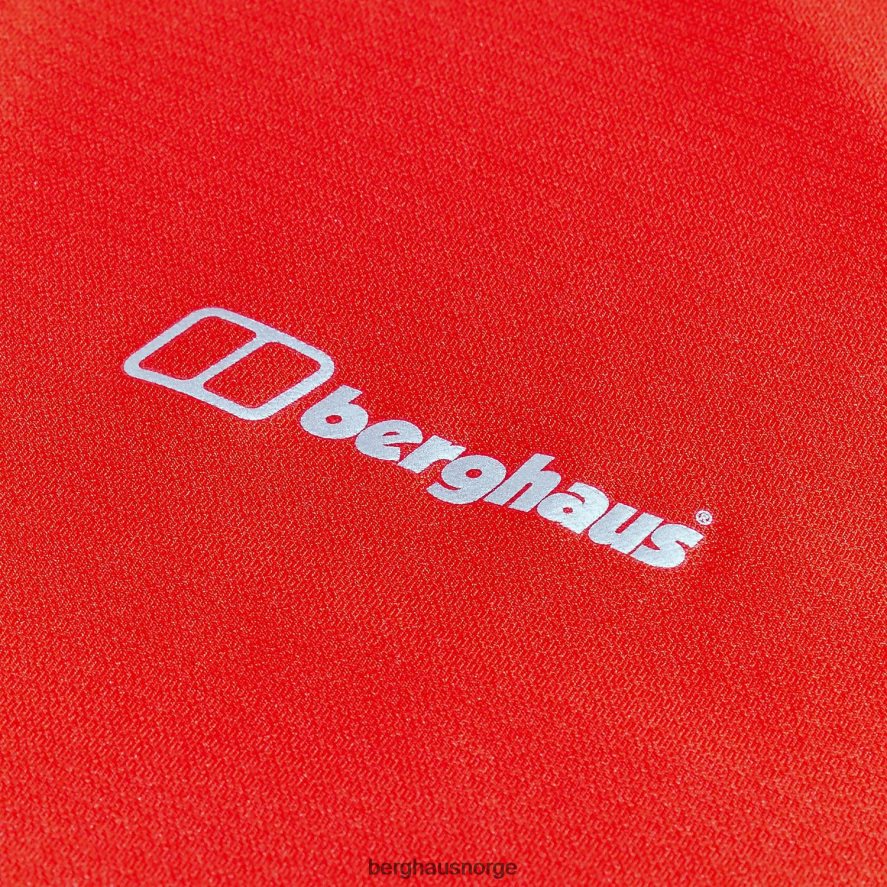 24/7 tech tee langermet halv glidelås Berghaus kvinner oransje F262D6525 klær