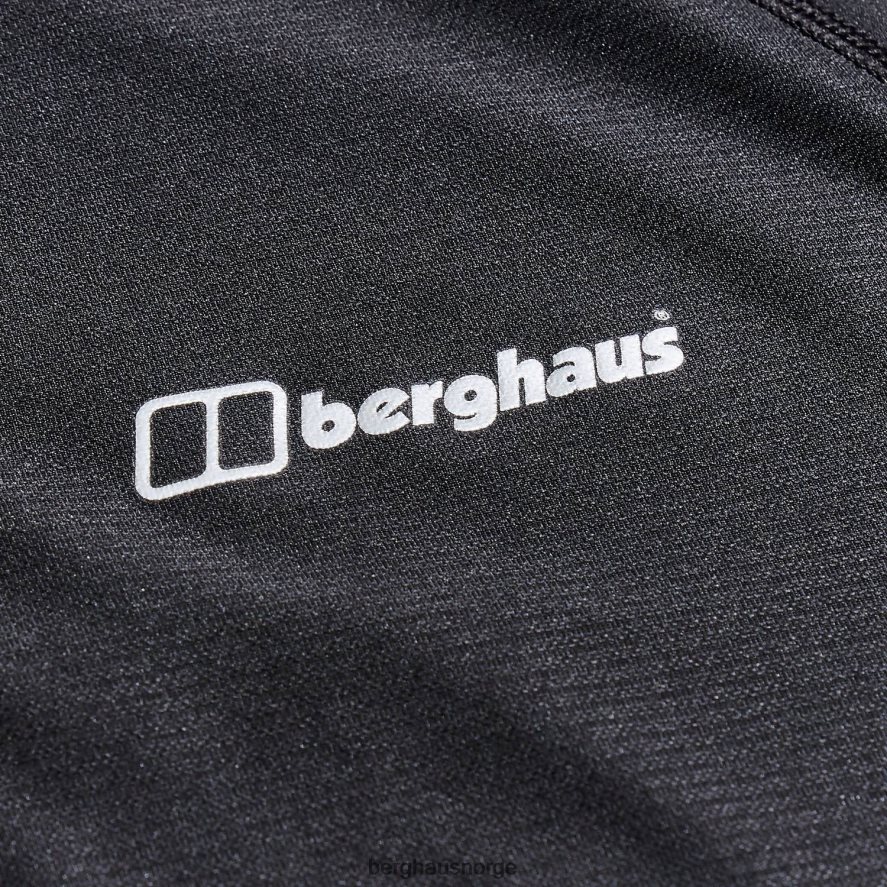 24/7 tech tee langermet halv glidelås Berghaus kvinner svart F262D6504 klær