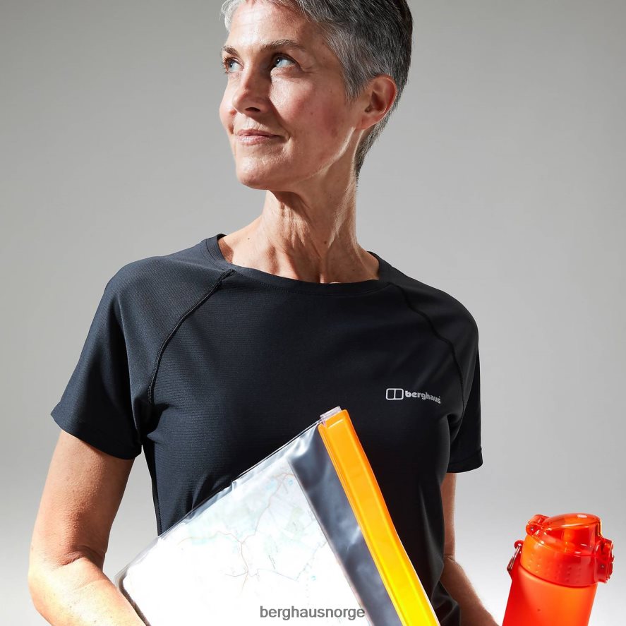 24/7 tech tee super stretch crew Berghaus kvinner svart F262D6507 klær
