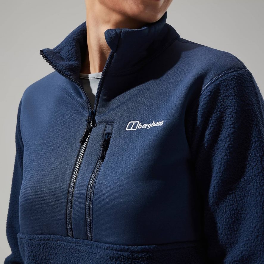 fadley halv glidelås Berghaus kvinner blå F262D6424 klær