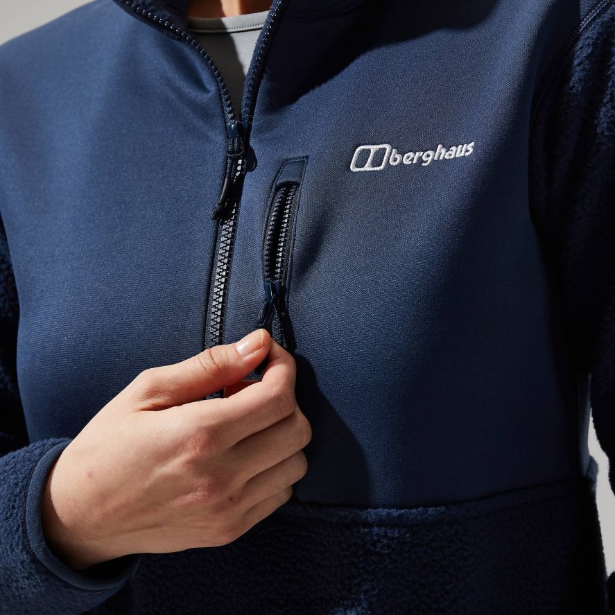 fadley halv glidelås Berghaus kvinner blå F262D6424 klær