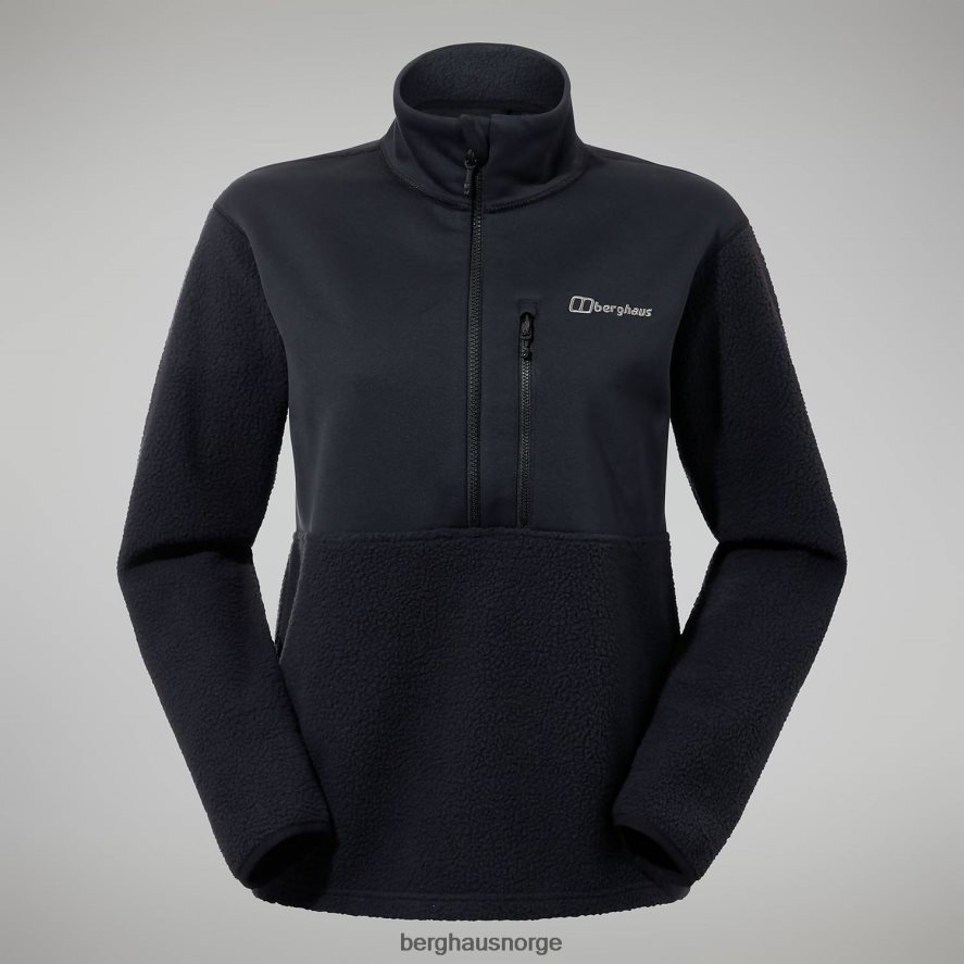 fadley halv glidelås fleece Berghaus kvinner svart F262D6425 klær