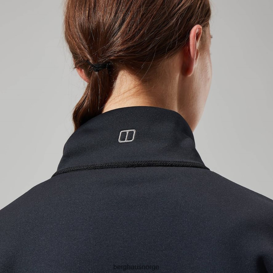 fadley halv glidelås fleece Berghaus kvinner svart F262D6425 klær