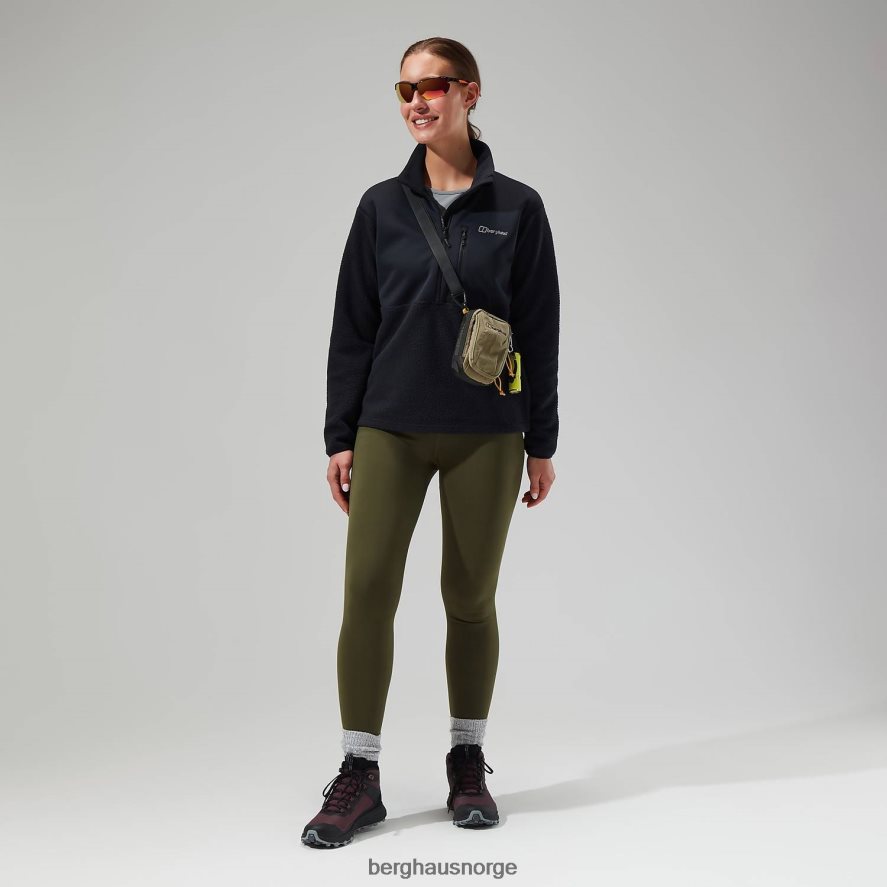 fadley halv glidelås fleece Berghaus kvinner svart F262D6425 klær