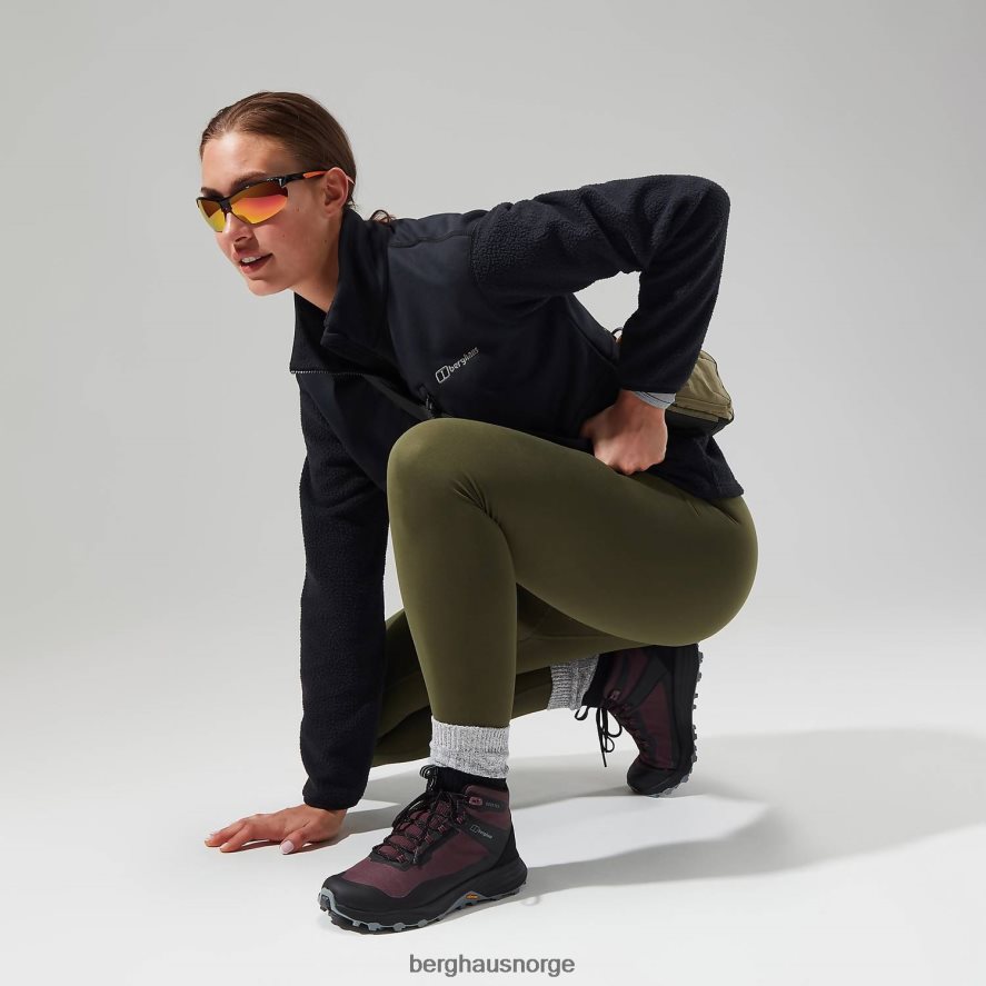 fadley halv glidelås fleece Berghaus kvinner svart F262D6425 klær