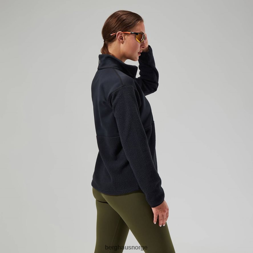 fadley halv glidelås fleece Berghaus kvinner svart F262D6425 klær