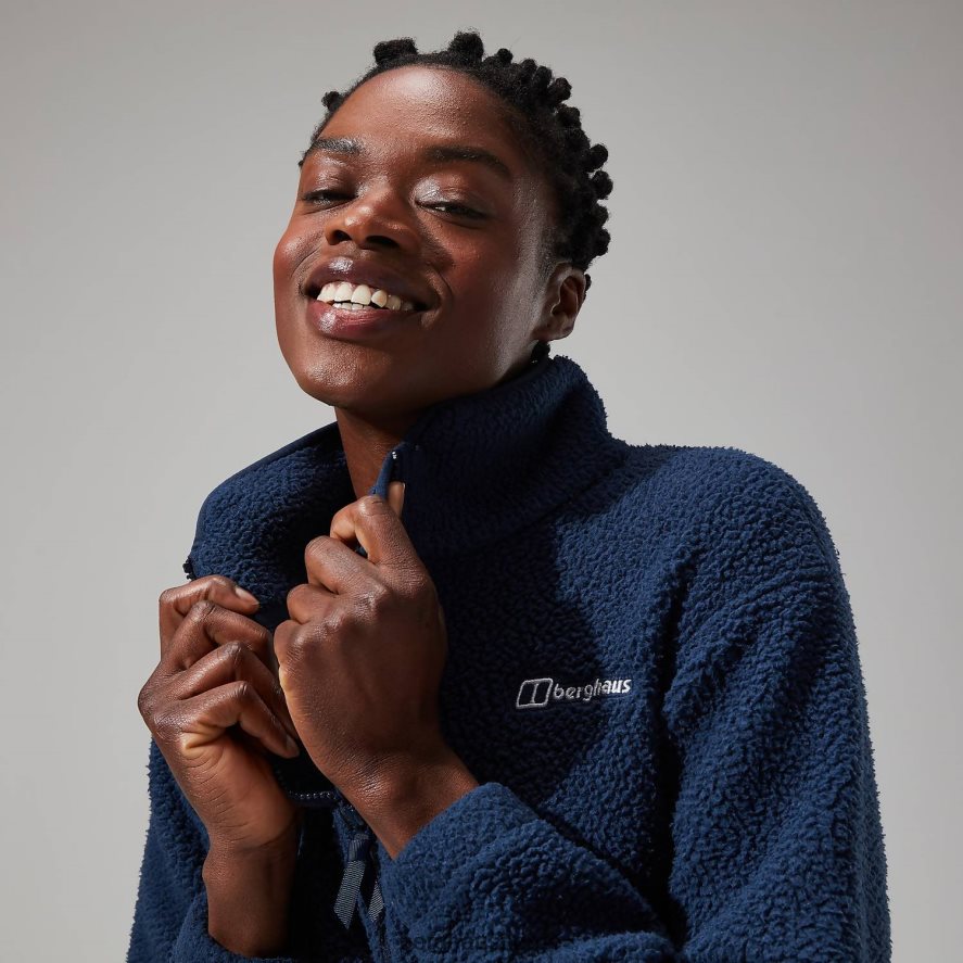 hauksker halv glidelås Berghaus kvinner mørke blå F262D6448 klær