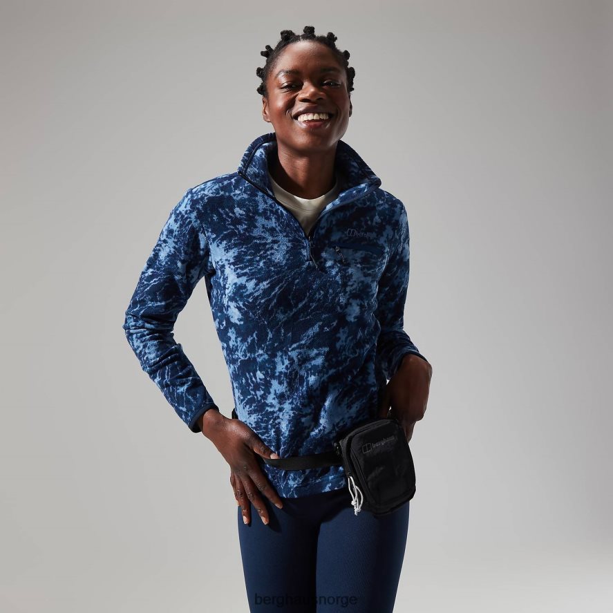 navala halv glidelås fleece Berghaus kvinner blå/mørkeblå F262D6433 klær