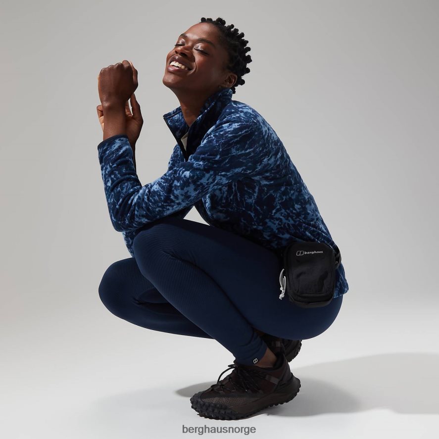 navala halv glidelås fleece Berghaus kvinner blå/mørkeblå F262D6433 klær