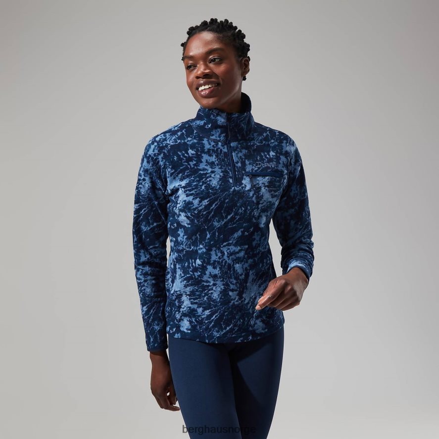 navala halv glidelås fleece Berghaus kvinner blå/mørkeblå F262D6433 klær