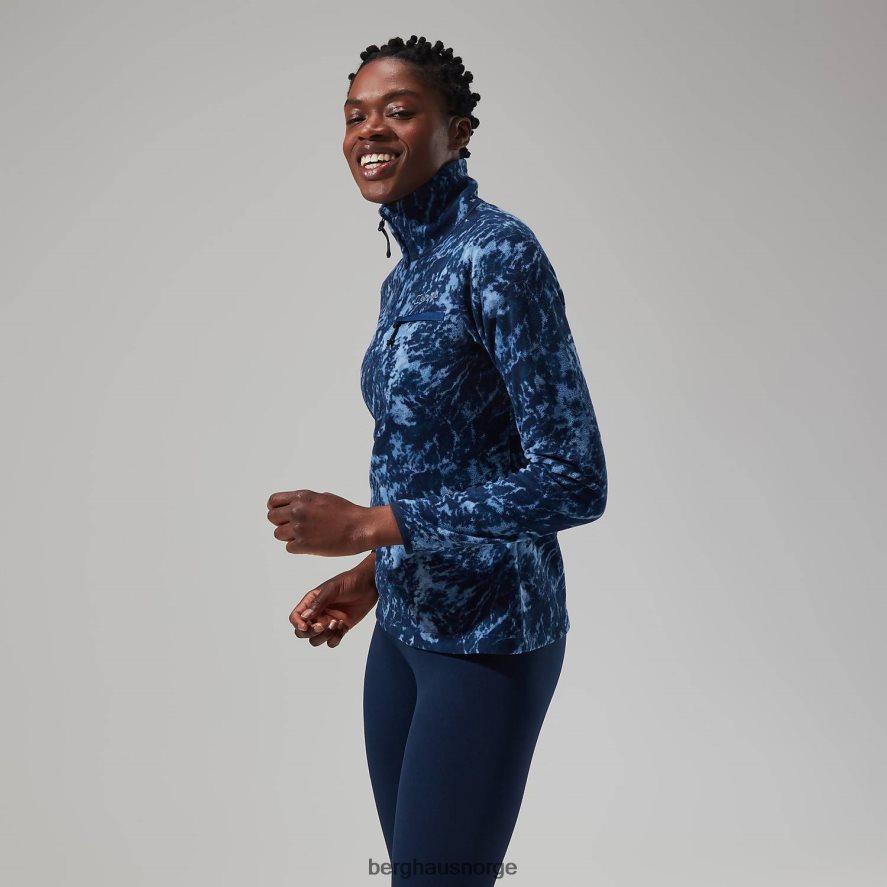 navala halv glidelås fleece Berghaus kvinner blå/mørkeblå F262D6433 klær