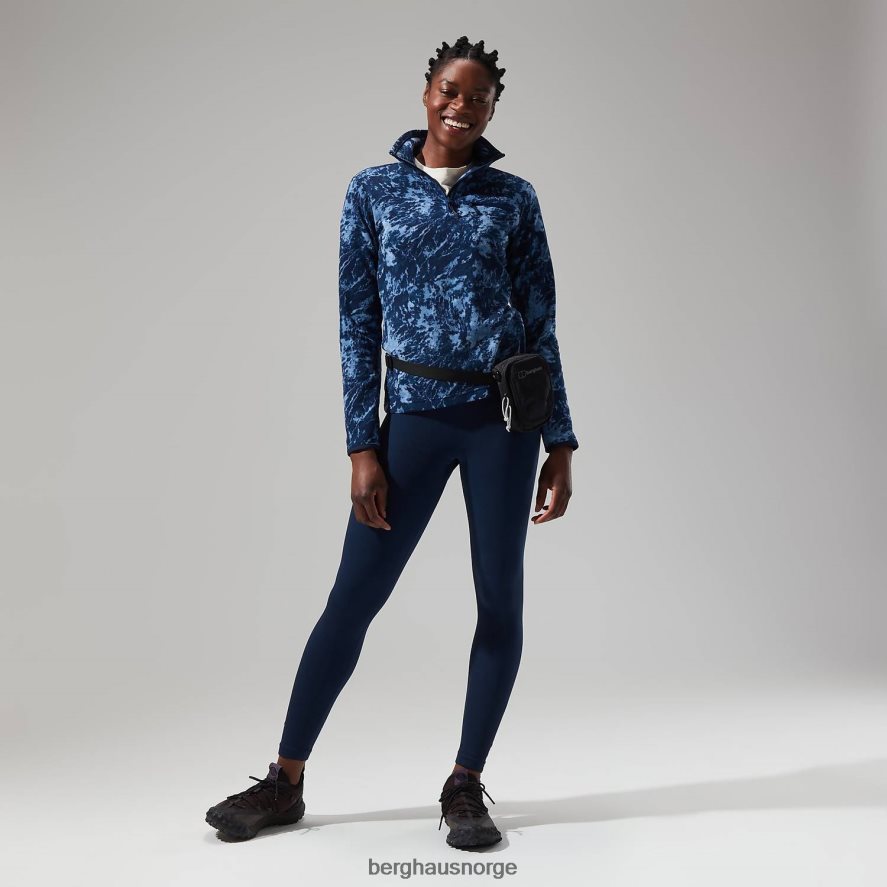 navala halv glidelås fleece Berghaus kvinner blå/mørkeblå F262D6433 klær
