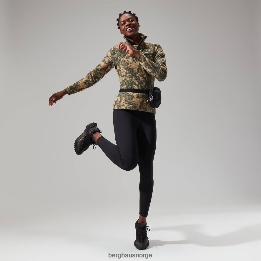 navala halv glidelås fleece Berghaus kvinner grønn/mørk grønn F262D6435 klær