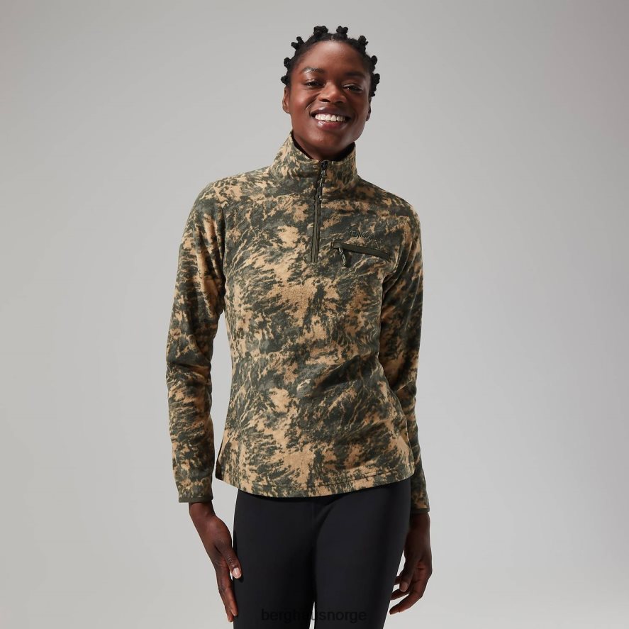 navala halv glidelås fleece Berghaus kvinner grønn/mørk grønn F262D6435 klær