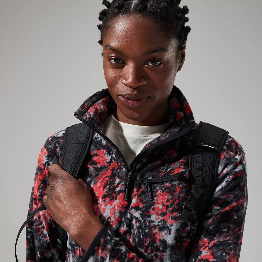 navala halv glidelås fleece Berghaus kvinner lys grå/mørk grå F262D6434 klær