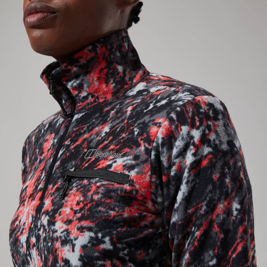 navala halv glidelås fleece Berghaus kvinner lys grå/mørk grå F262D6434 klær