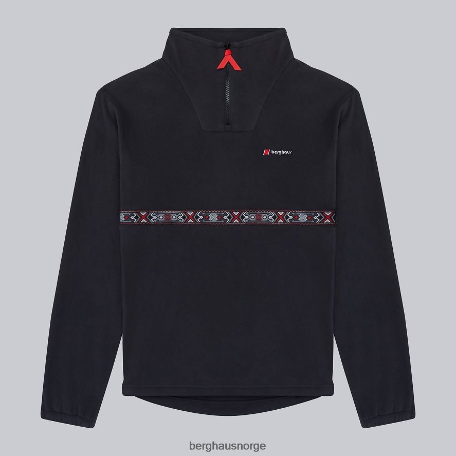 overdimensjonert aztekisk fleece med halv glidelås Berghaus kvinner svart F262D6453 klær