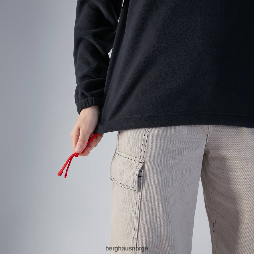 overdimensjonert aztekisk fleece med halv glidelås Berghaus kvinner svart F262D6453 klær