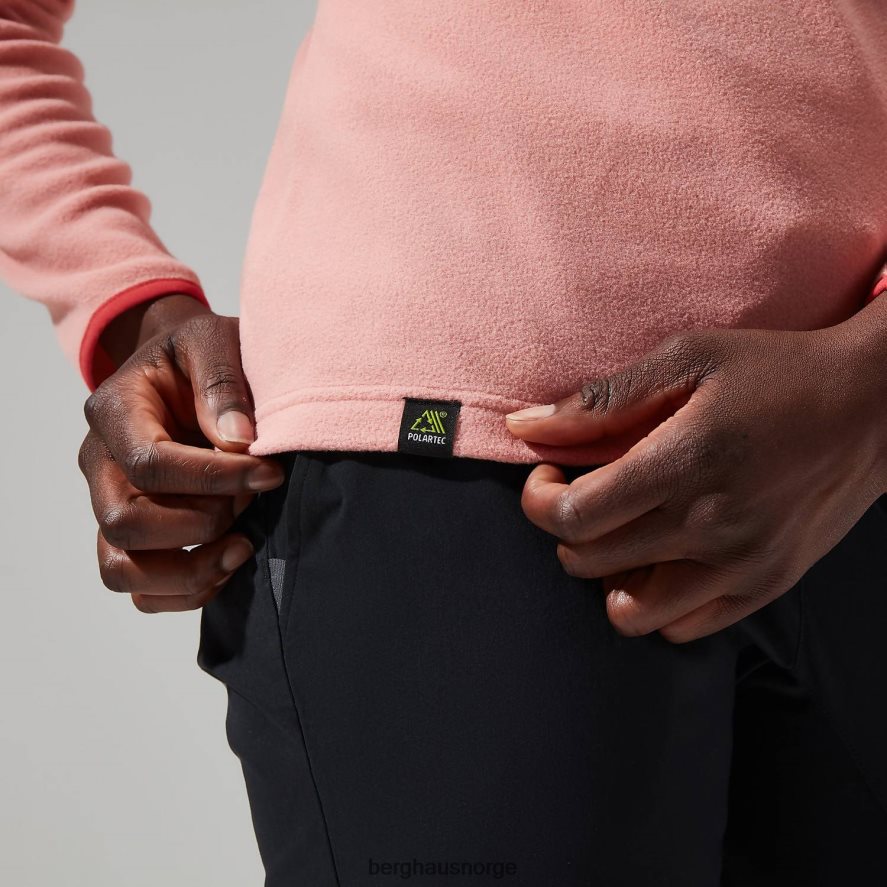 prisme 2.0 mikro halv glidelås fleece Berghaus kvinner rosa F262D6415 klær