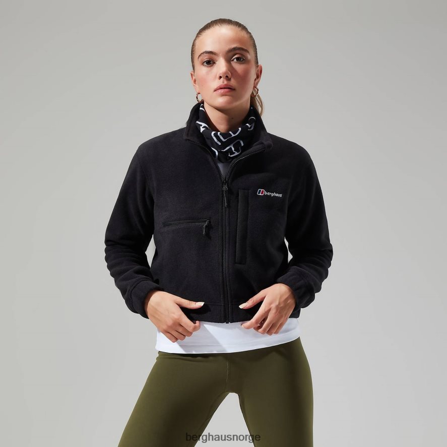 urban cropped co-ord fleecejakke Berghaus kvinner kulsvart F262D6430 klær