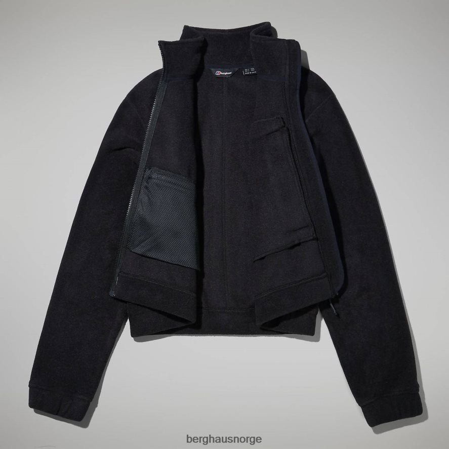 urban cropped co-ord fleecejakke Berghaus kvinner kulsvart F262D6430 klær