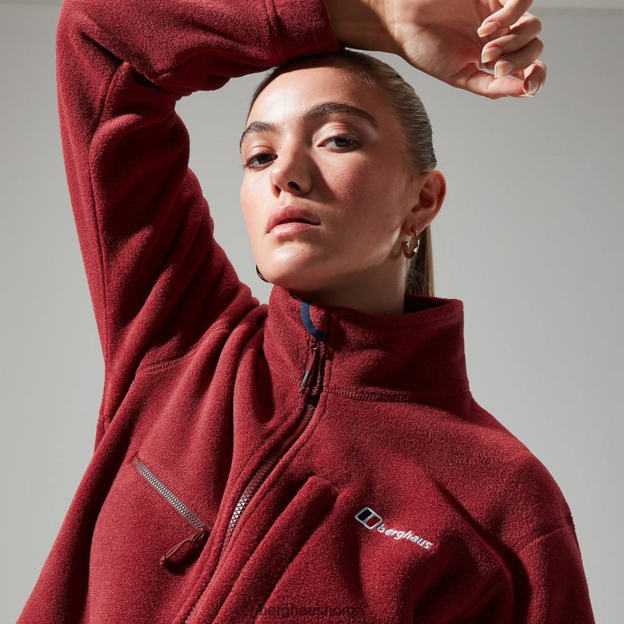 urban cropped co-ord fleecejakke Berghaus kvinner syrah/mørk rød F262D6432 klær