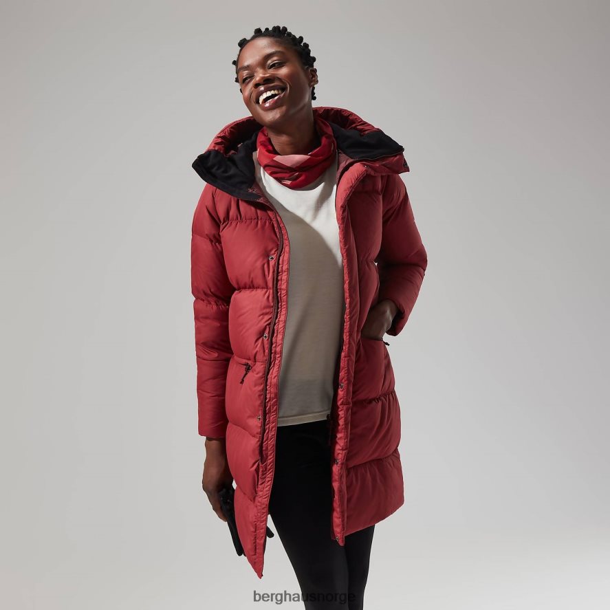 lang jakke med forbrenningsreflekt Berghaus kvinner rød F262D6403 klær