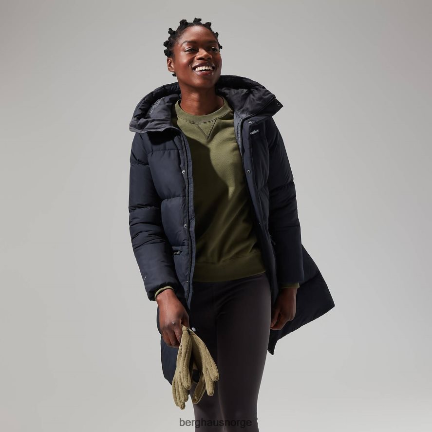 lang jakke med forbrenningsreflekt Berghaus kvinner svart F262D6402 klær
