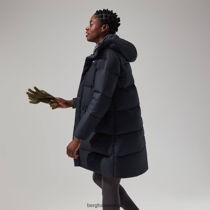 lang jakke med forbrenningsreflekt Berghaus kvinner svart F262D6402 klær