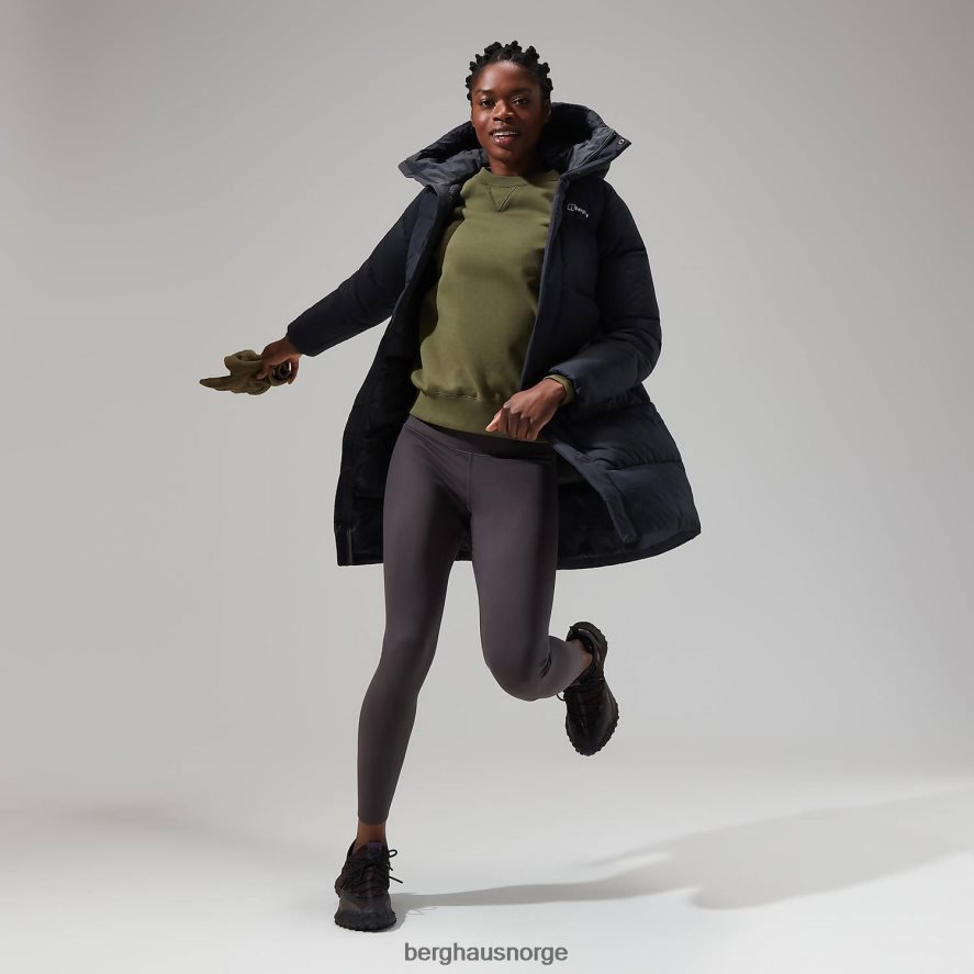 lang jakke med forbrenningsreflekt Berghaus kvinner svart F262D6402 klær