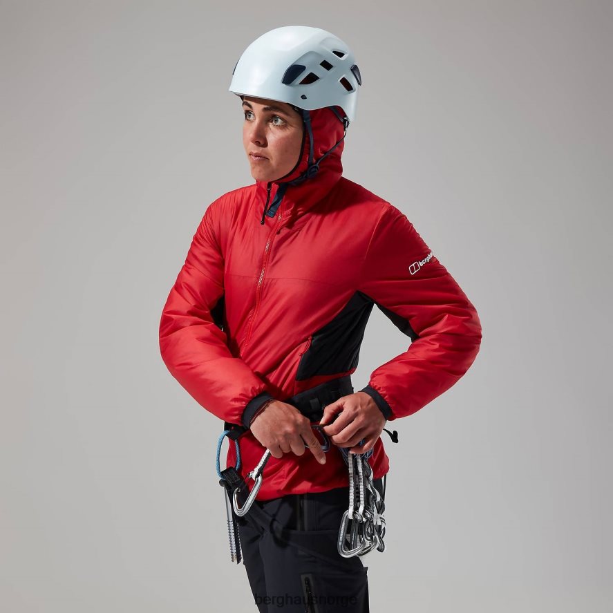 mtn arete lb syntetisk hettegenser Berghaus kvinner gojibær/kulsort F262D6391 klær