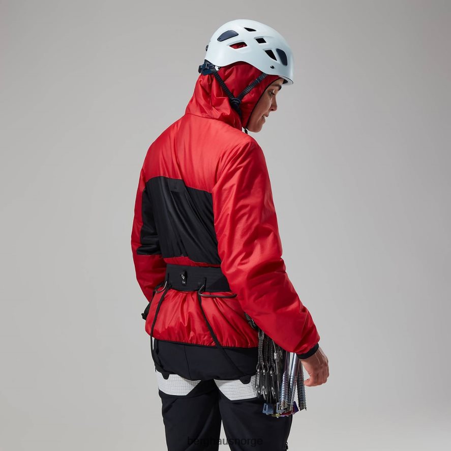 mtn arete lb syntetisk hettegenser Berghaus kvinner gojibær/kulsort F262D6391 klær