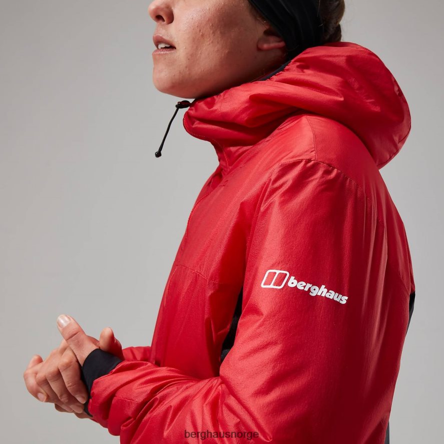 mtn arete lb syntetisk hettegenser Berghaus kvinner gojibær/kulsort F262D6391 klær