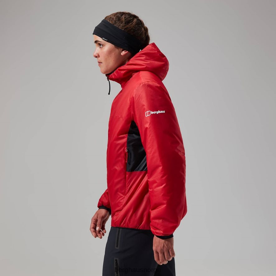 mtn arete lb syntetisk hettegenser Berghaus kvinner gojibær/kulsort F262D6391 klær