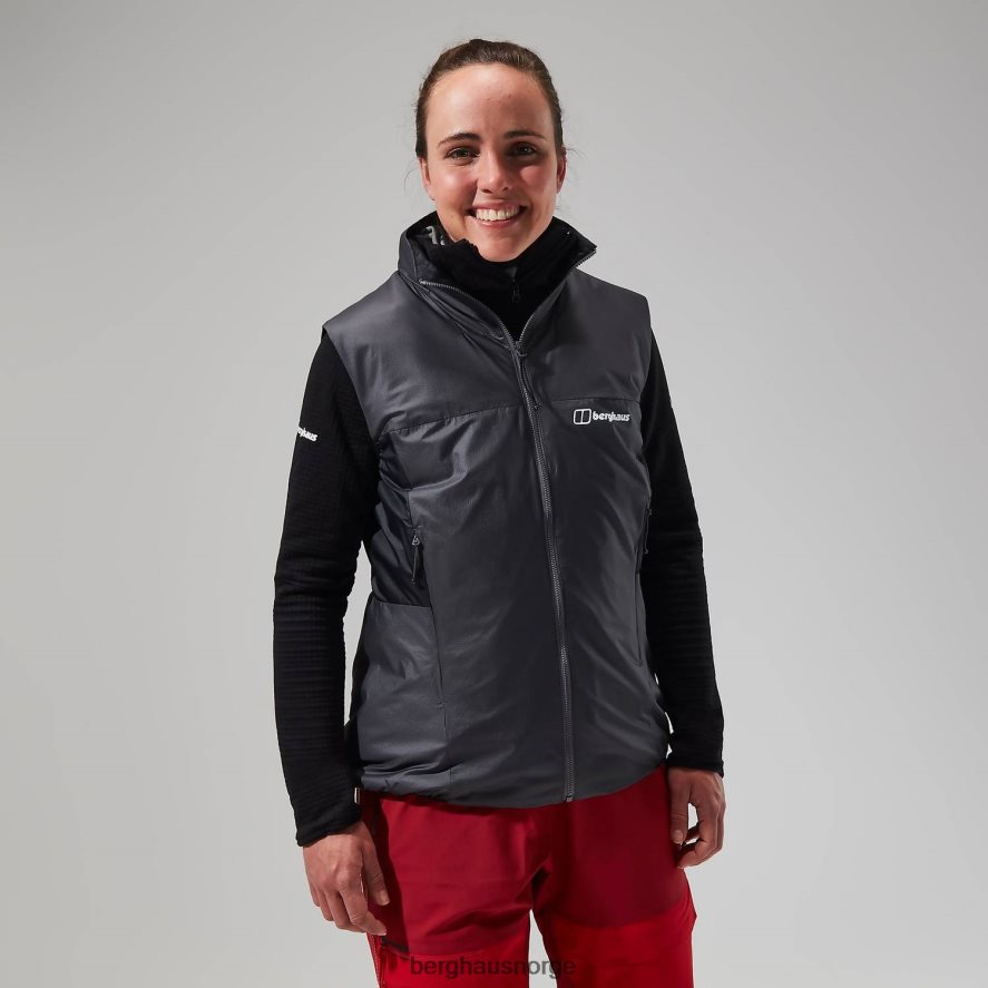 mtn arete lb syntetisk vest Berghaus kvinner grå/svart F262D6411 klær