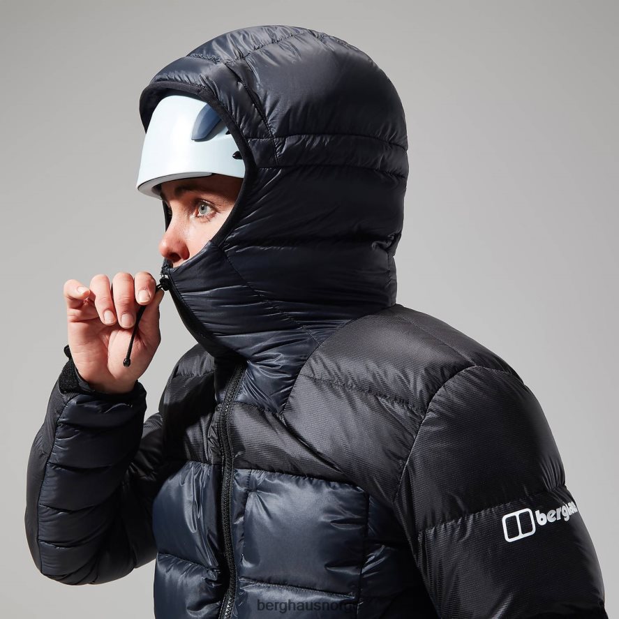 mtn arete ultra dun hettegenser Berghaus kvinner kulsvart F262D6398 klær