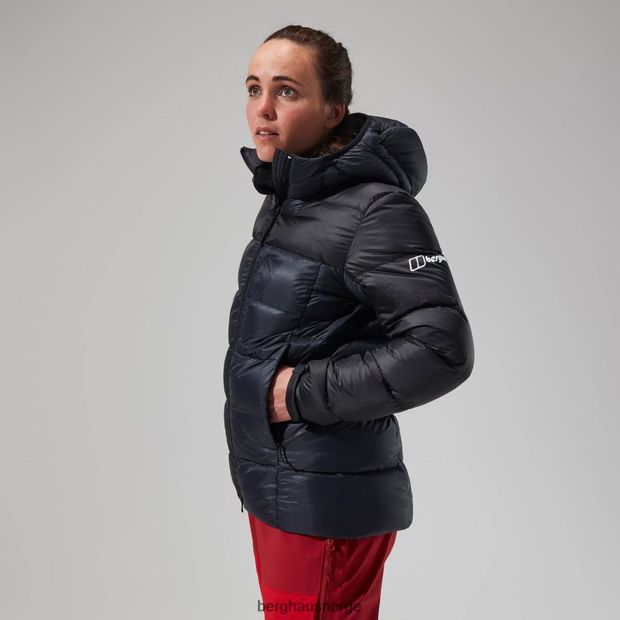 mtn arete ultra dun hettegenser Berghaus kvinner kulsvart F262D6398 klær