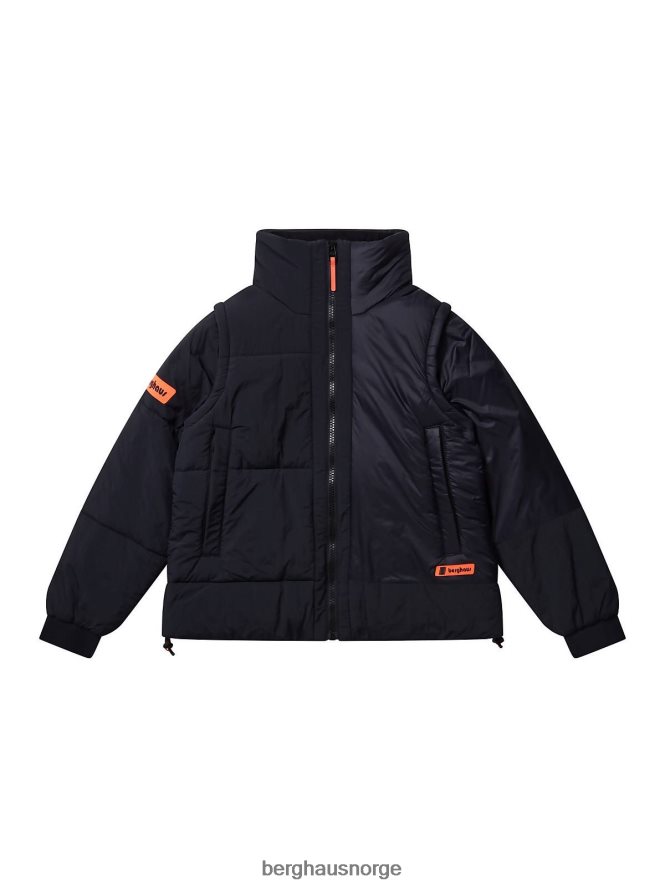 nelien kort isolert jakke Berghaus kvinner svart F262D6400 klær