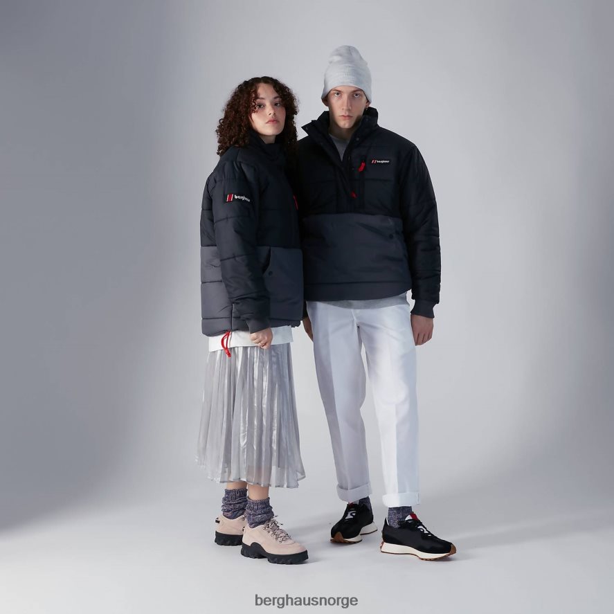 selapass isolert halvglidelåsjakke Berghaus kvinner svart/grå F262D6405 klær