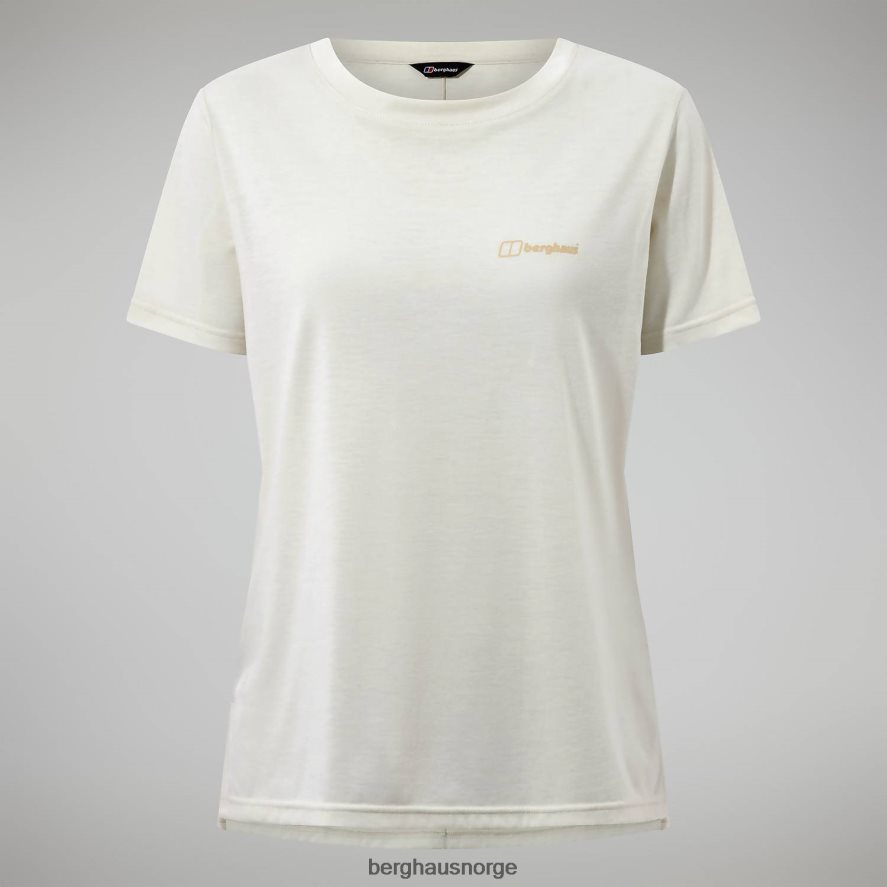avslappet tech super stretch t-skjorte Berghaus kvinner bein hvit F262D6472 klær