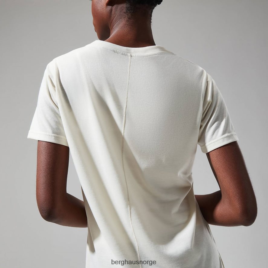 avslappet tech super stretch t-skjorte Berghaus kvinner bein hvit F262D6472 klær