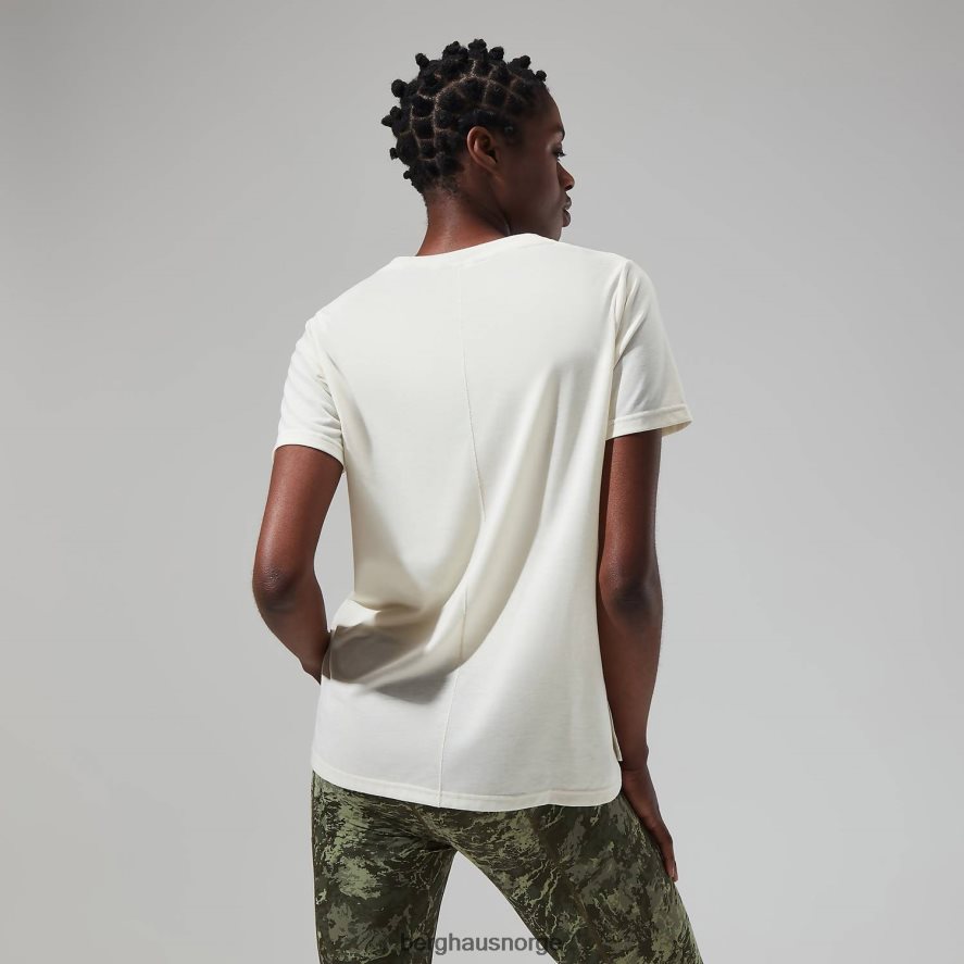 avslappet tech super stretch t-skjorte Berghaus kvinner bein hvit F262D6472 klær