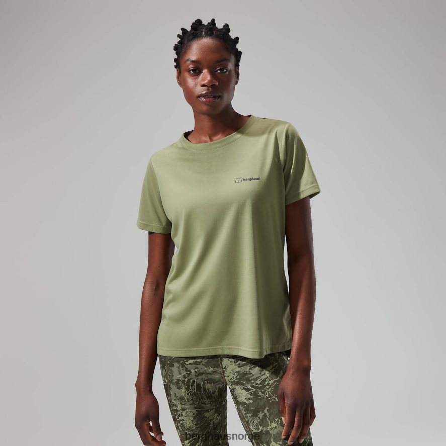 avslappet tech super stretch t-skjorte Berghaus kvinner oljegrønn F262D6473 klær